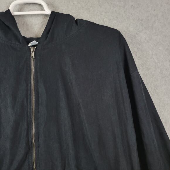 LuLaRoe Black LS Zip Up Hooded Lightweight Jackie Jacket Women's Plus 2XL Pocket - Picture 4 of 13